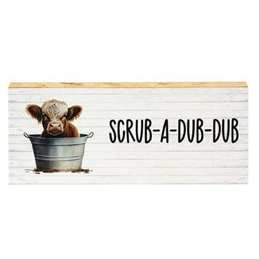 Scrub-A-Dub-Dub Baby Highland Block - The Fox Decor